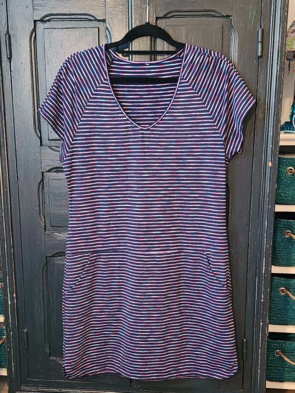Lole Women's Energic Navy V-Neck Dress Size L